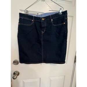Gap 1969 Dark Wash Denim Pencil Skirt Indigo Blue Size 32/14 Mens Women